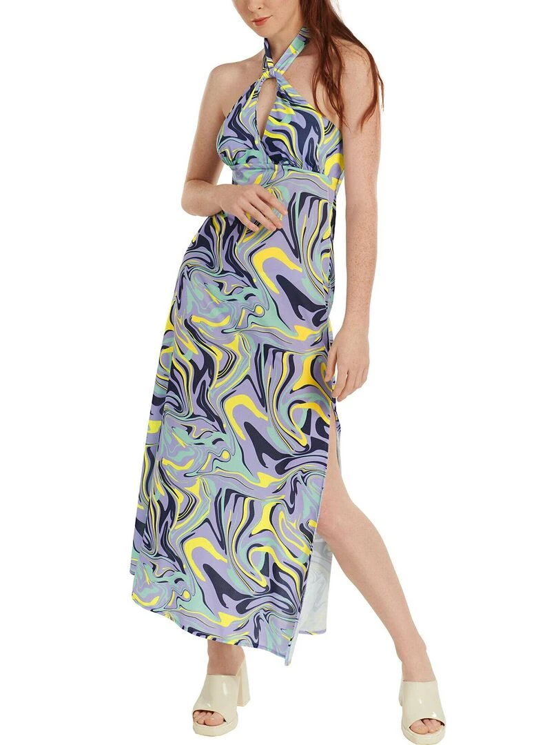 Robe longue estivale Palma   Violet