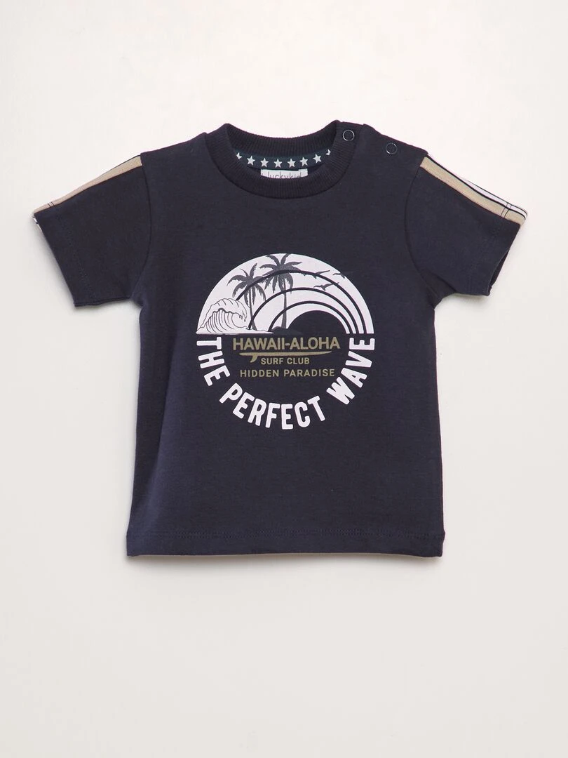 Ensemble t shirt + short   Bleu