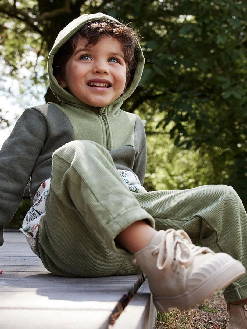 Pantalon bébé en velours côtelé Montreal   Kaki