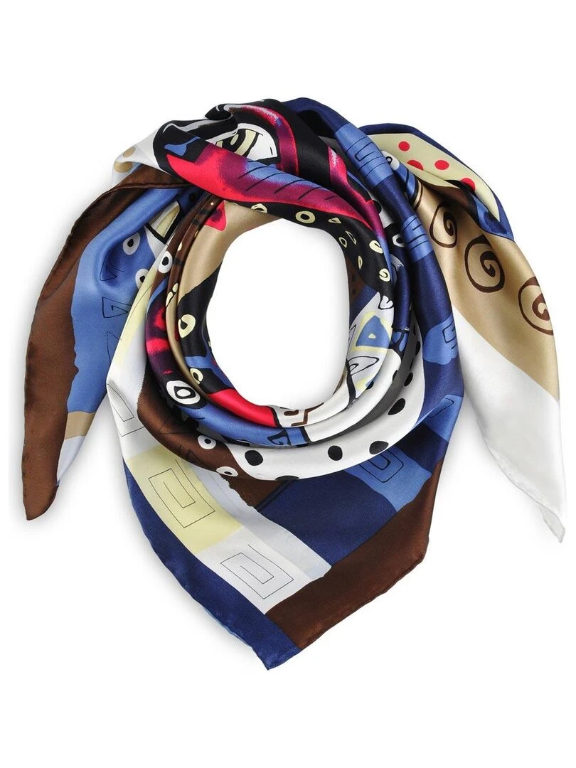 Carré de soie Friendly pets Marron