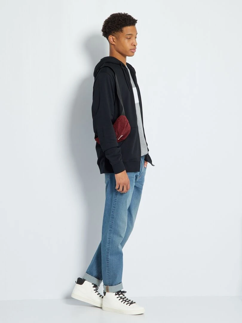Sweat à capuche zippé +1m90 noir