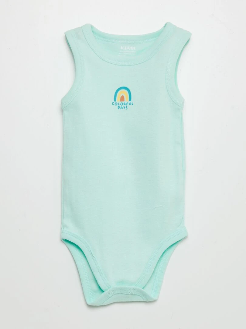 Lot de 3 bodies sans manches   Bleu