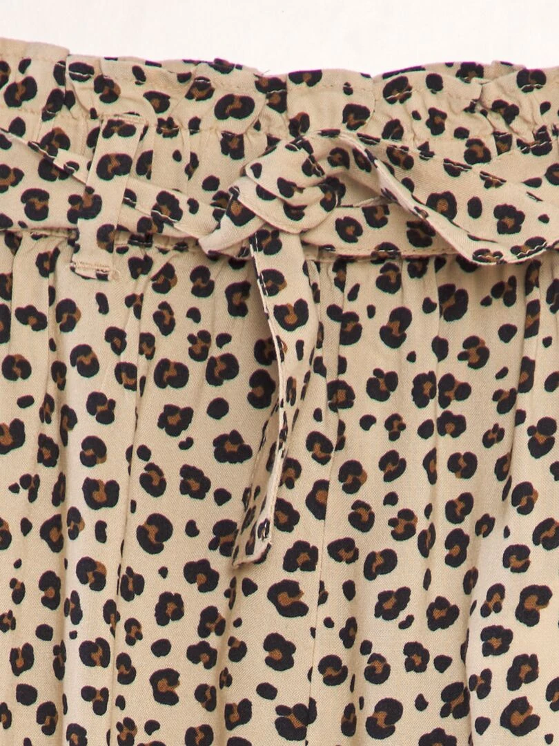 Pantalon sarouel à motif   Beige