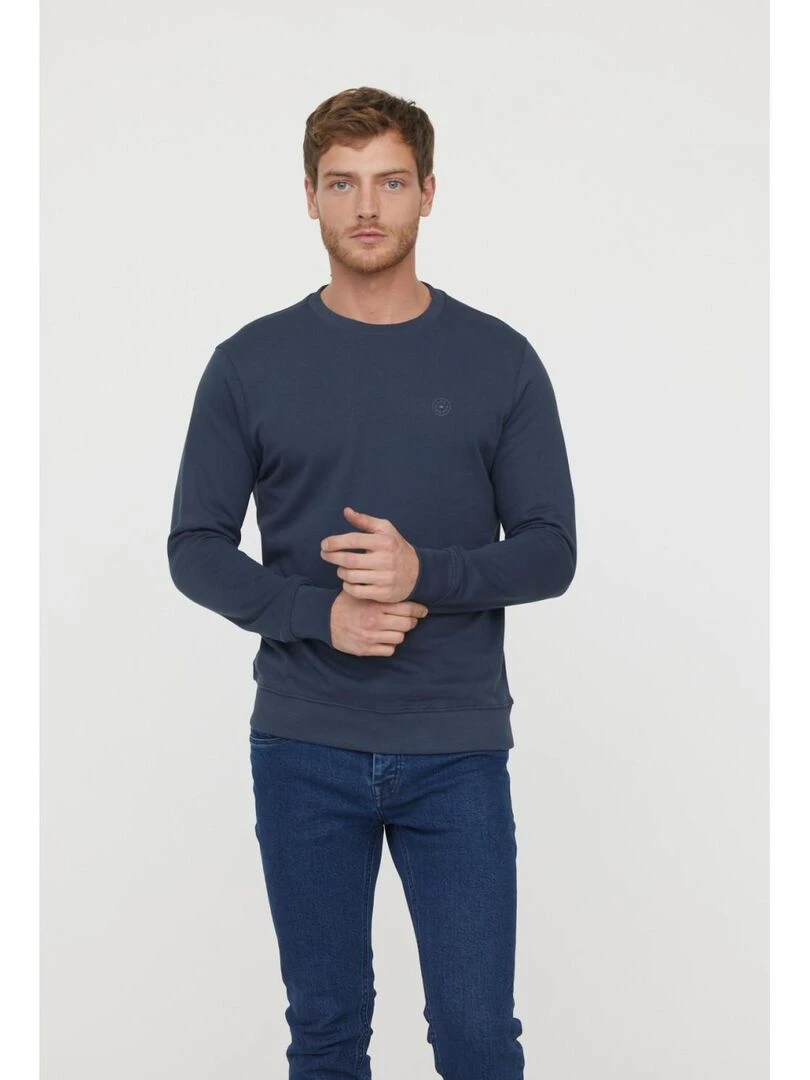 Lee Cooper Sweatshirt manches longues coton regular EDIE Bleu marine