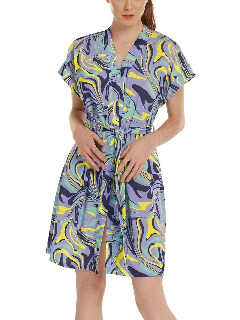 Robe estivale ceinturée manches courtes Palma Violet