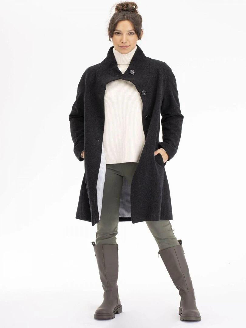Manteau MAELLE Gérard Pasquier gris anthracite