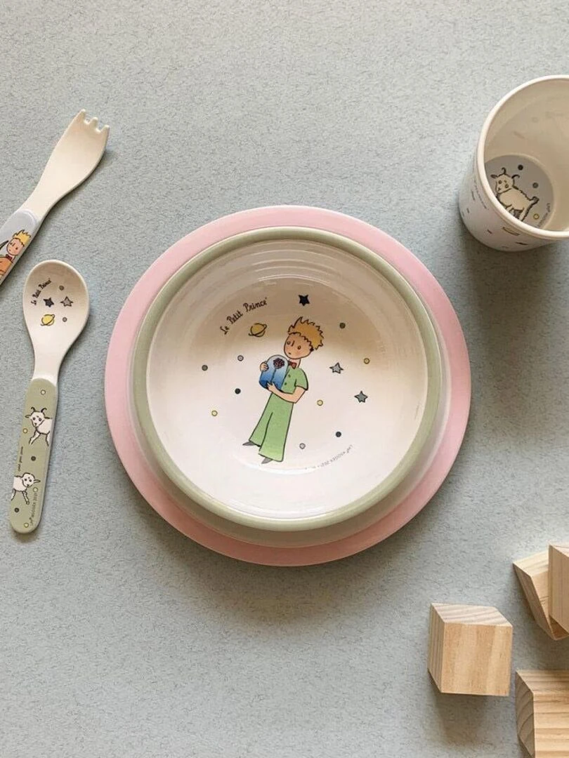 Coffret repas Le Petit Prince rose (5 pièces)   Rose