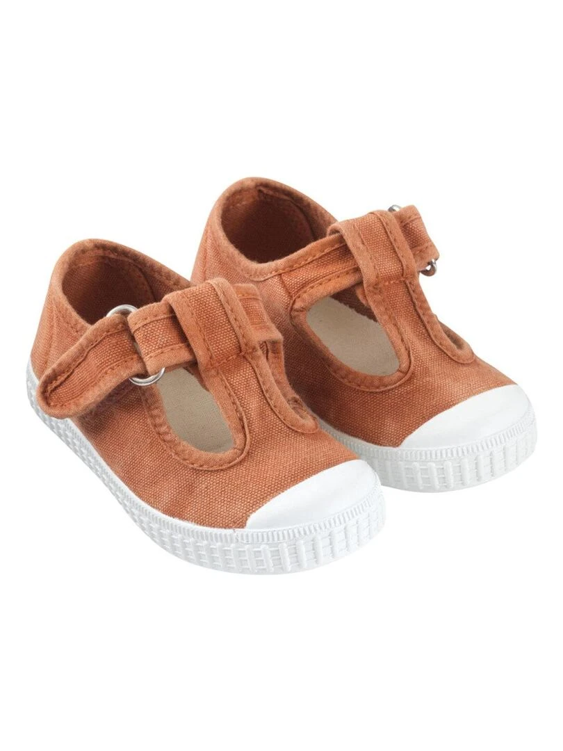 Baskets toile Helly Marron noisette