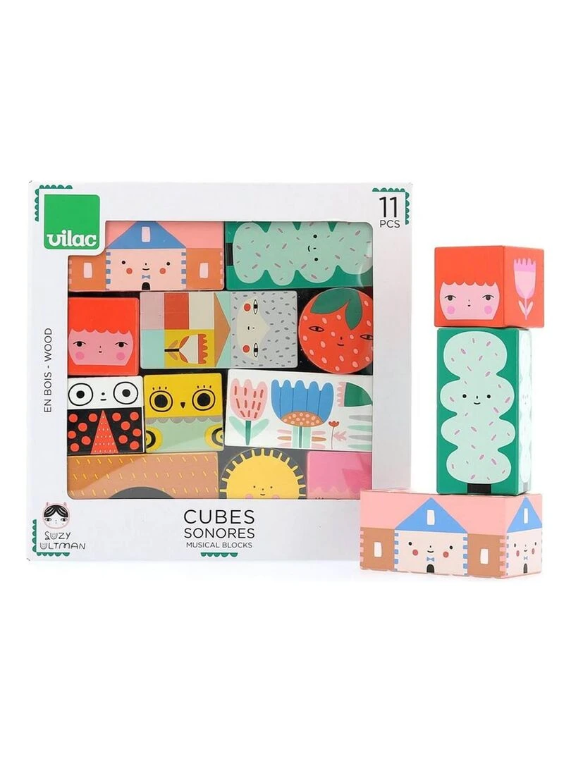 Cubes sonores en bois : Suzy Ultman   N/A