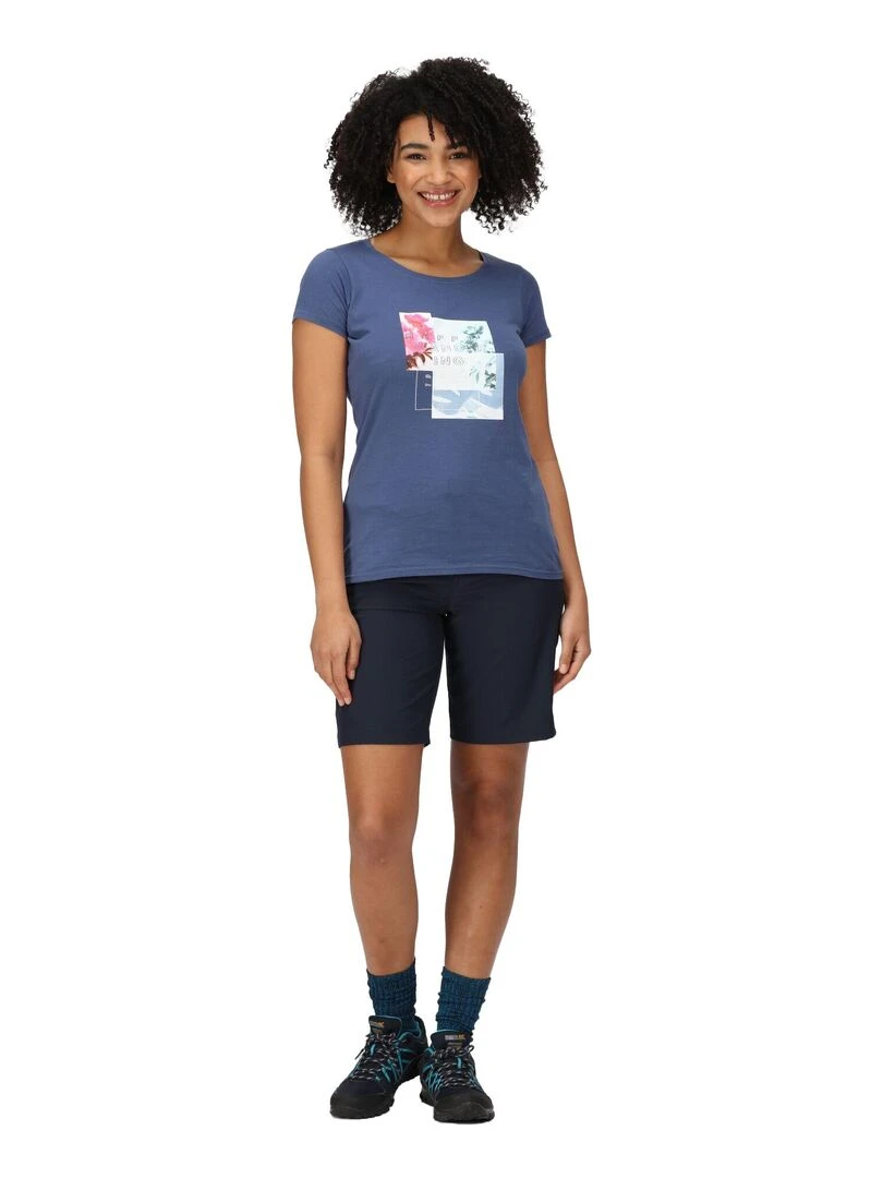 Regatta   T shirt BREEZED HAPPY WANDERING   Bleu