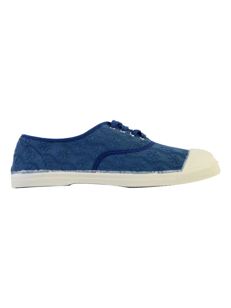 Tennis à Lacets Bensimon Broderie Anglaise Bleu