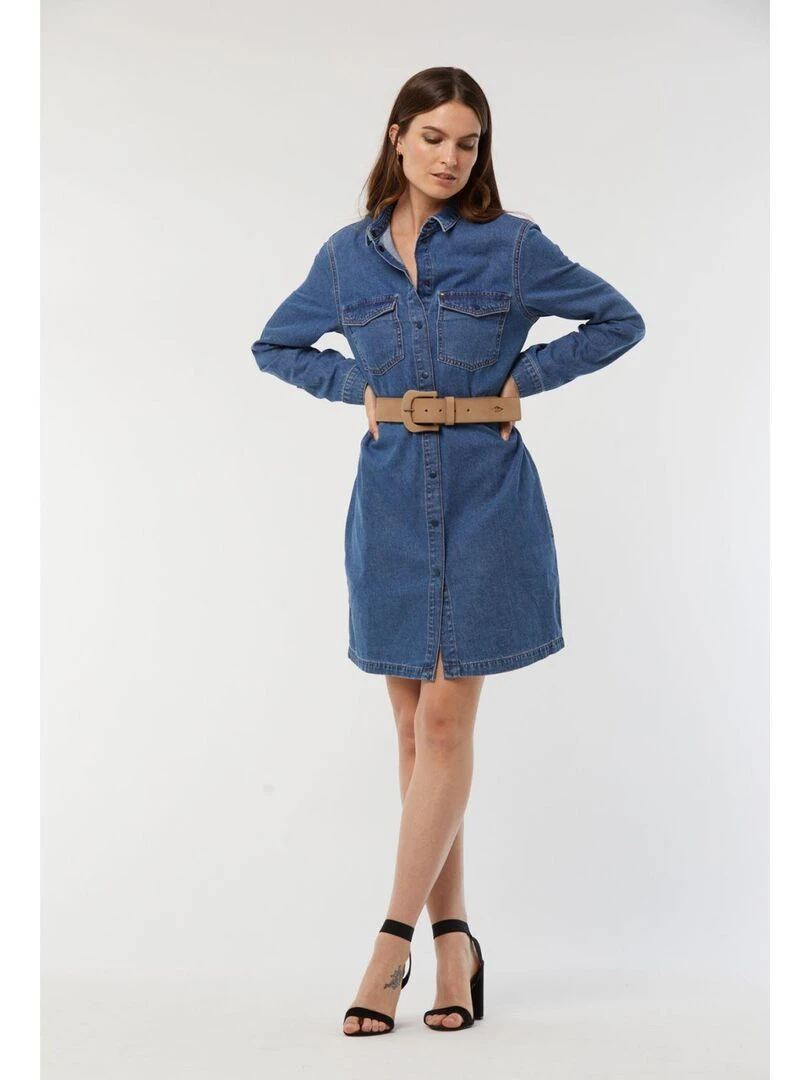 Lee Cooper Robe manches longues coton regular LOUISON Bleu