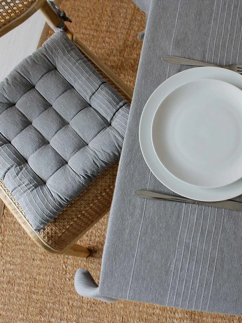 Galette piquée en coton recyclé Gris clair