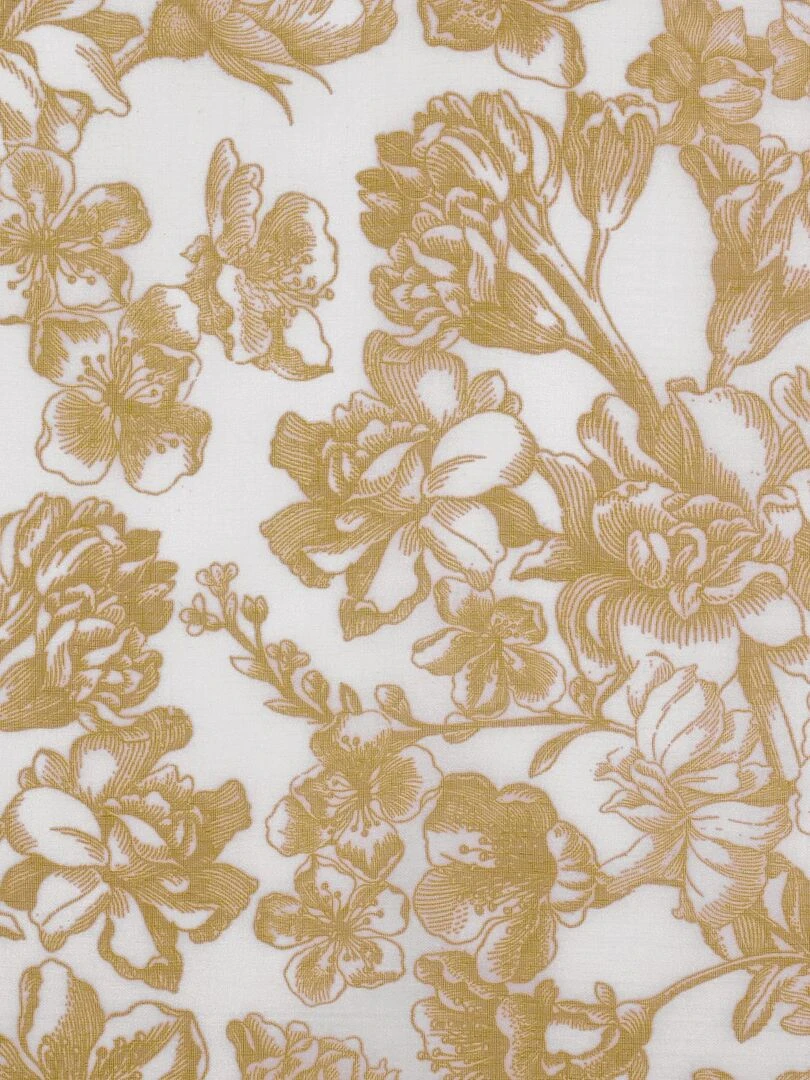 Voilage imprimé floral Jaune