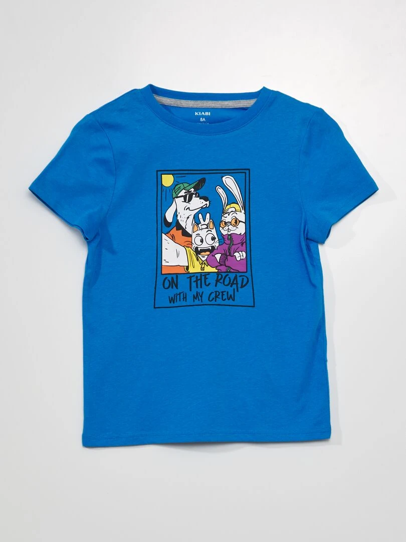 Tee shirt imprimé Bleu