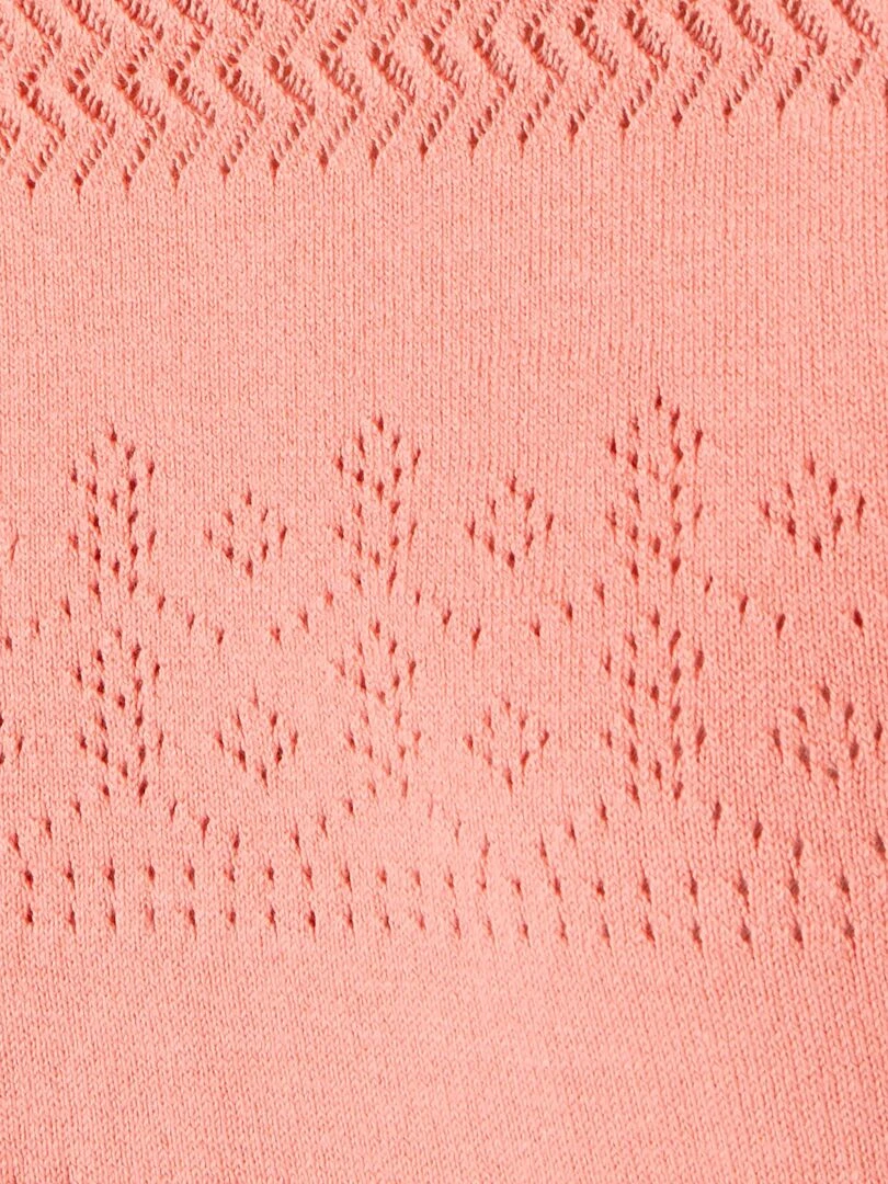 Pull ajouré en coton majoritaire   Damart   Rose