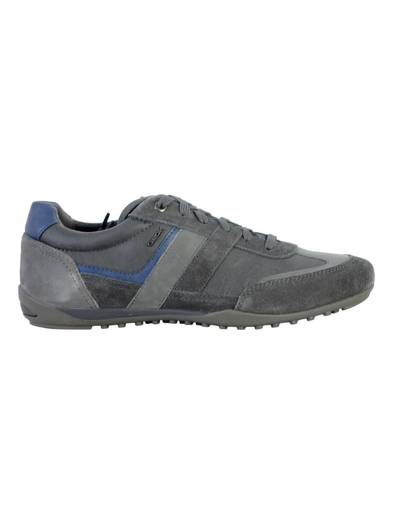 Basket Cuir Geox Wells Gris
