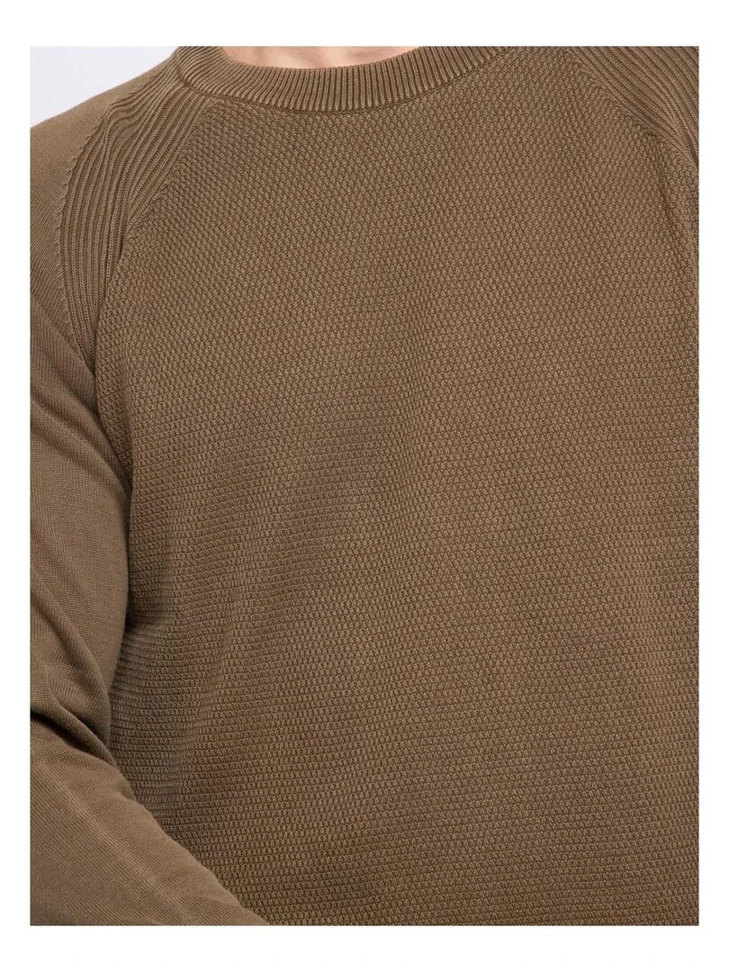 Pull fin col rond LAEROU   Marron