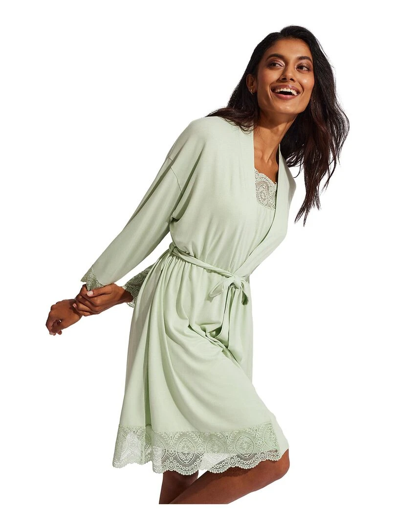 Déshabillé à dentelle Matilda   Vert