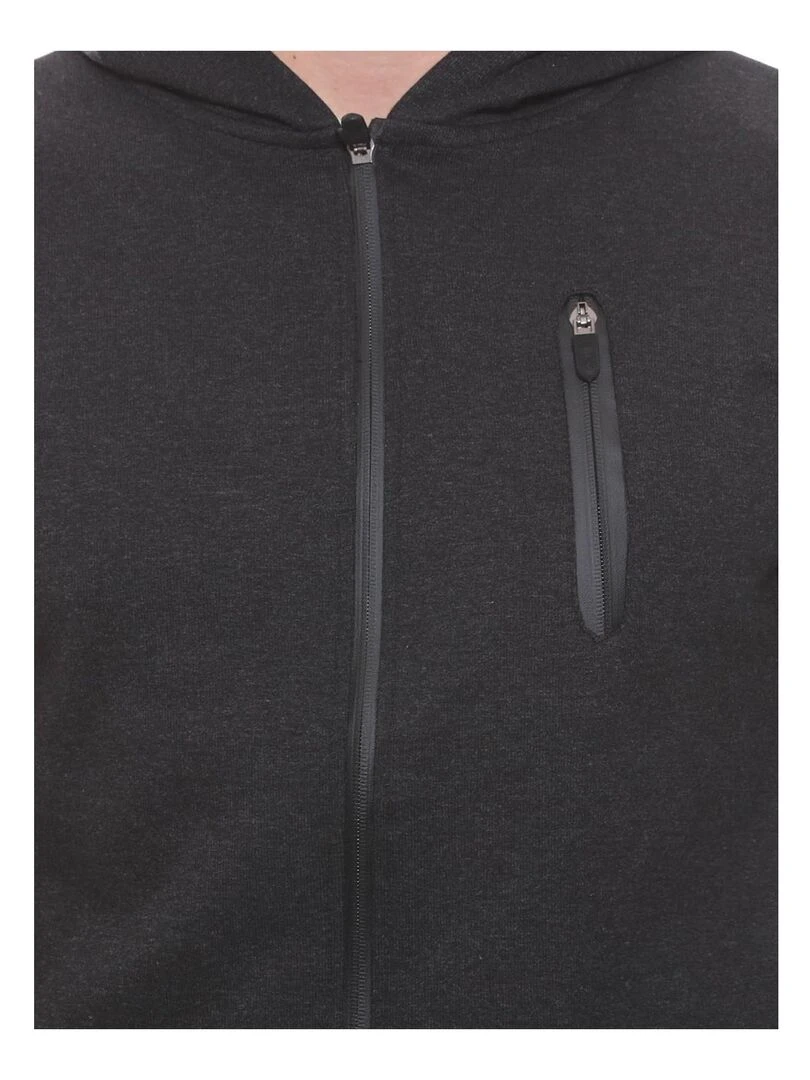 Sweat capuche zippé WELSON   Gris foncé