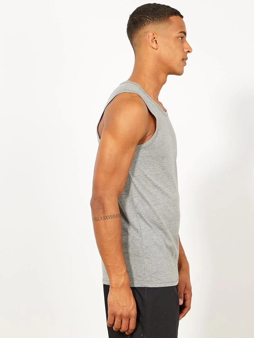 Débardeur nuit en jersey uni   Gris