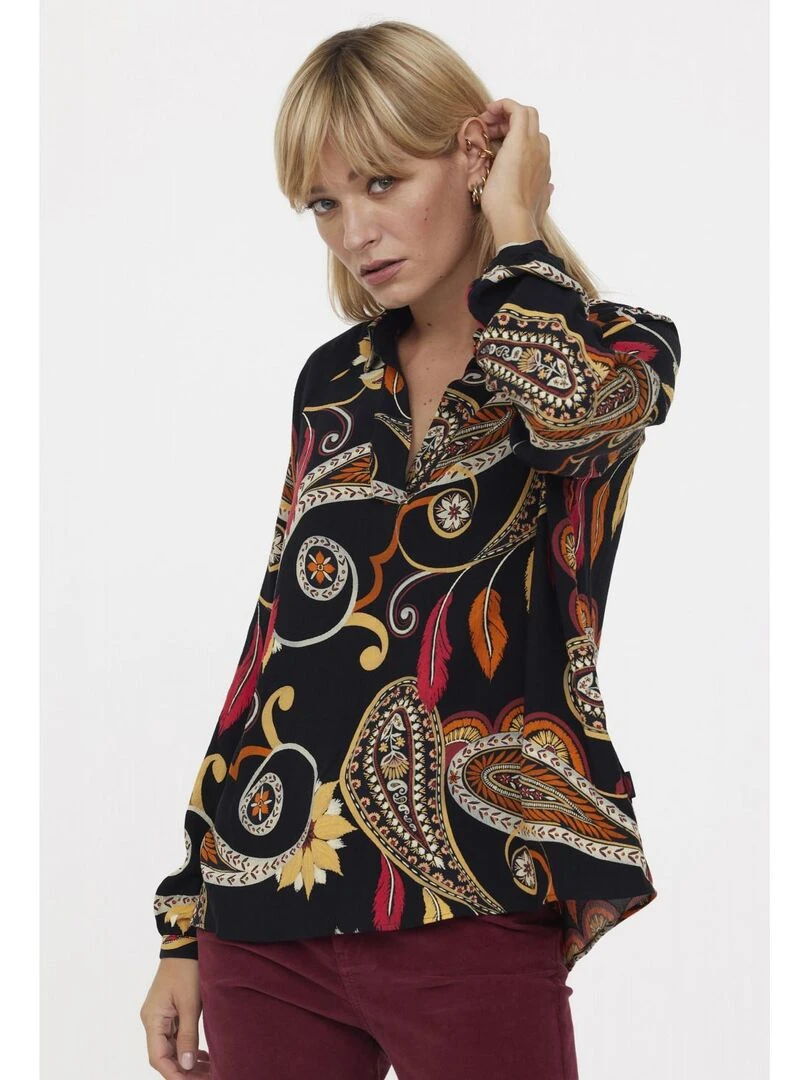 Lee Cooper Chemise manches longues polyester regular MINDY Noir