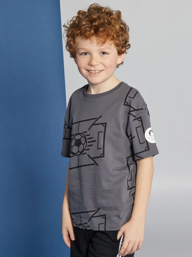 T shirt large en coton   Paris 2024   BLANC