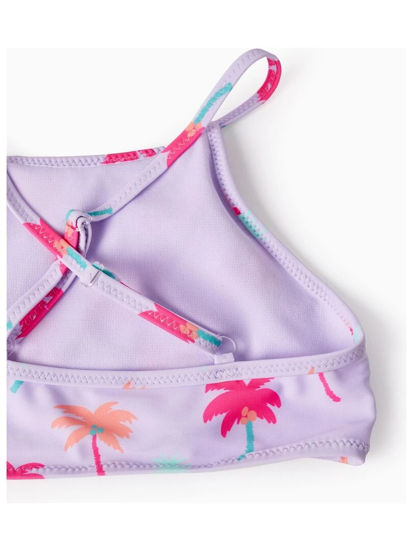 Maillot de bain pour fille 'Palmiers'   Mauve