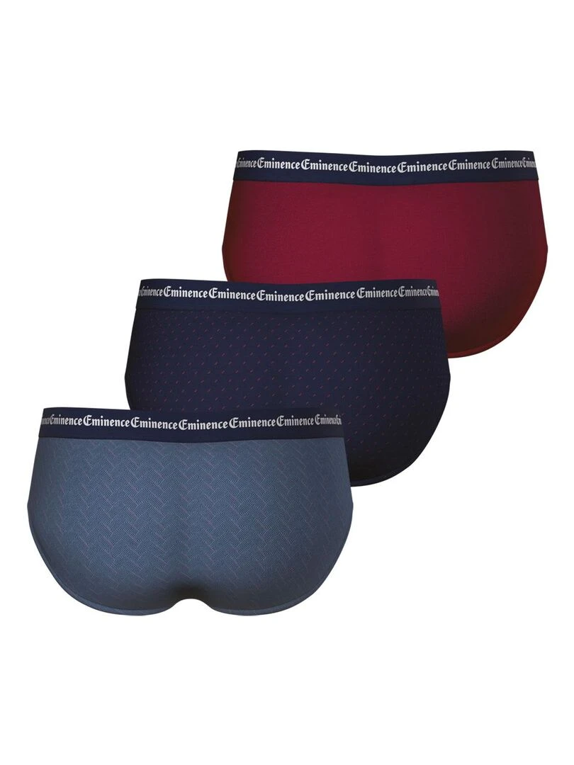 Lot de 3 slips homme Business Print   Bordeaux