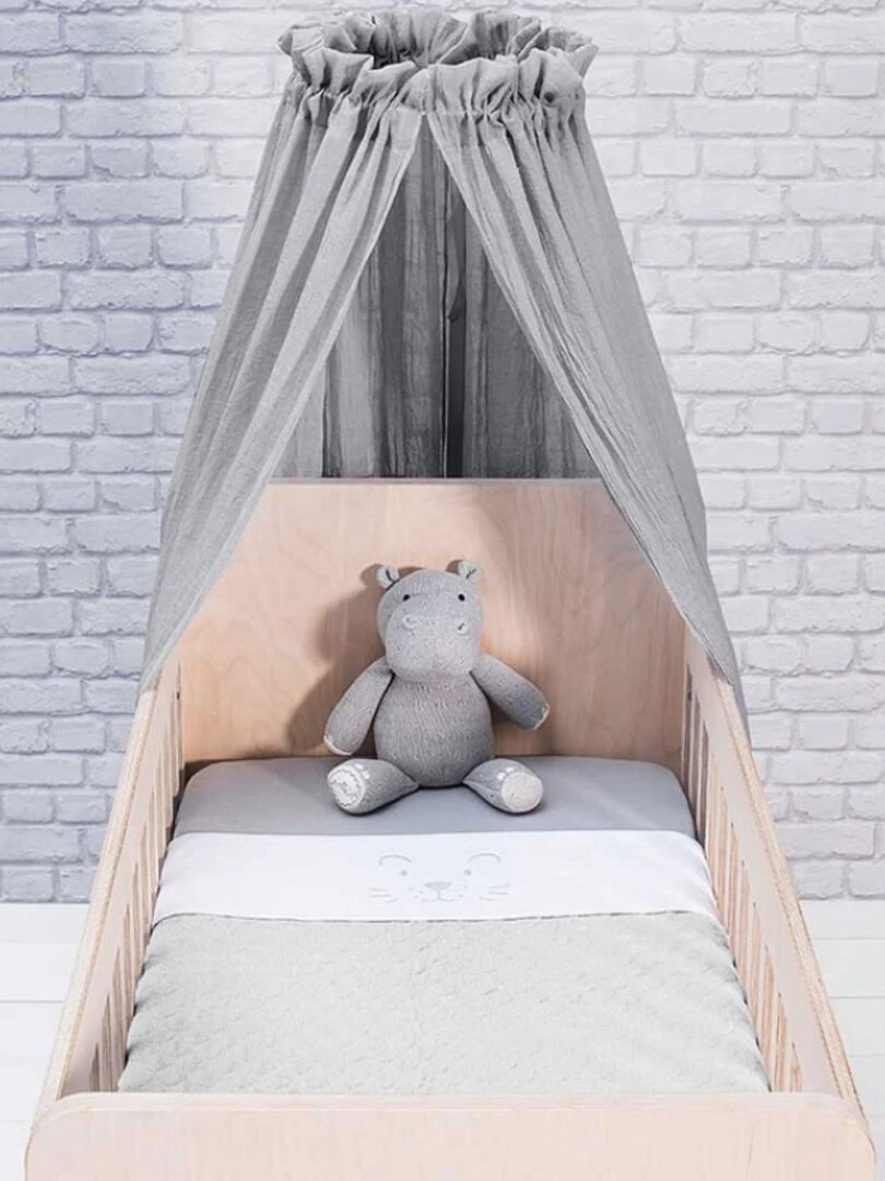 Ciel de lit gris (155 cm) Gris