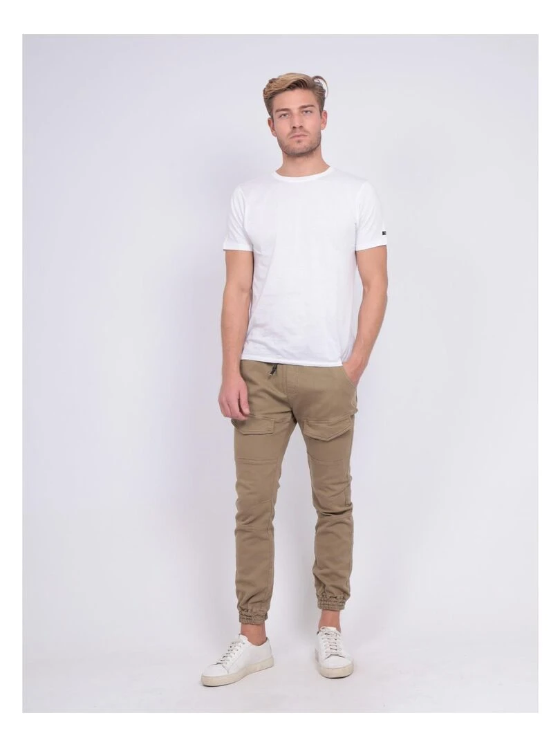Pantalon battle molleton CLOGO   Beige