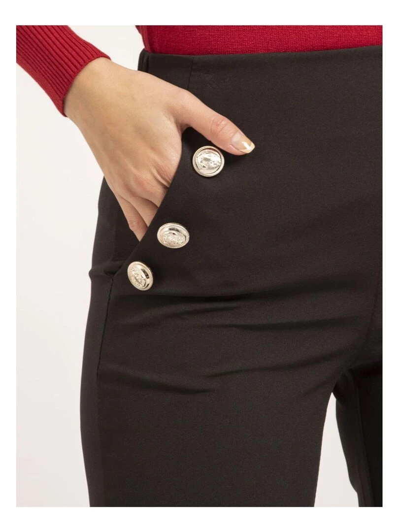 Pantalon droit ESLINA   Noir