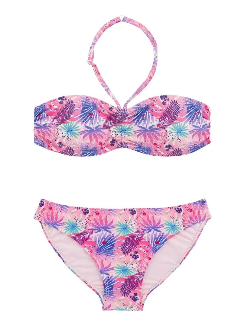Maillot de bain fille 2 pièces bandeau Freegun Rose