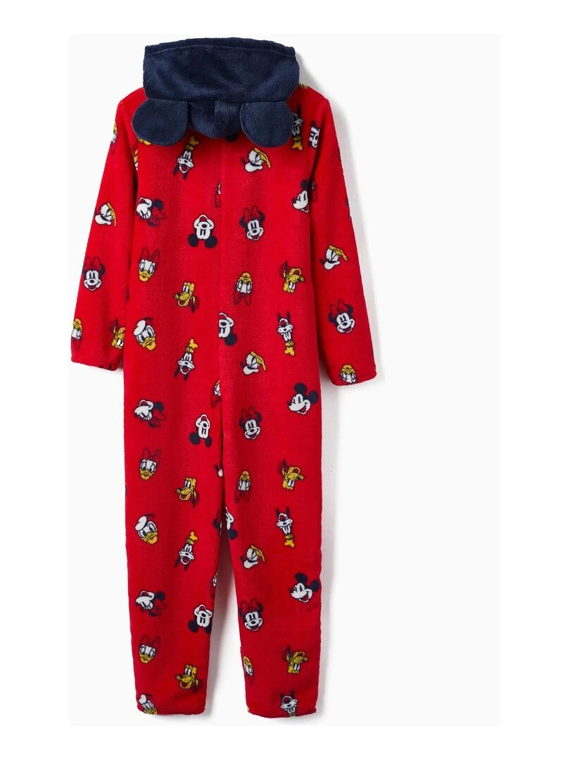 Pijama Grenouillère avec Capuche avec Oreilles pour Garçon 'Mickey & Amis' DISNEY CLASSICS Rouge