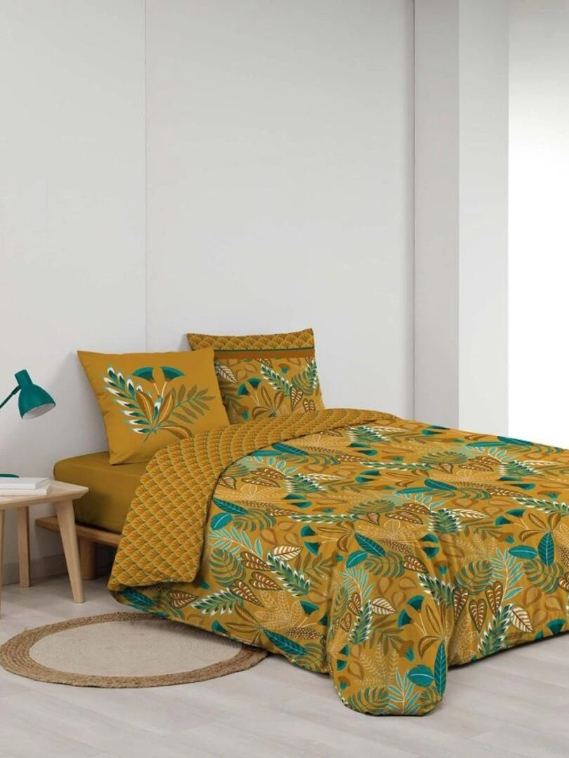 Housse de couette  + taie(s) Tilda coton 57 fils   Jaune