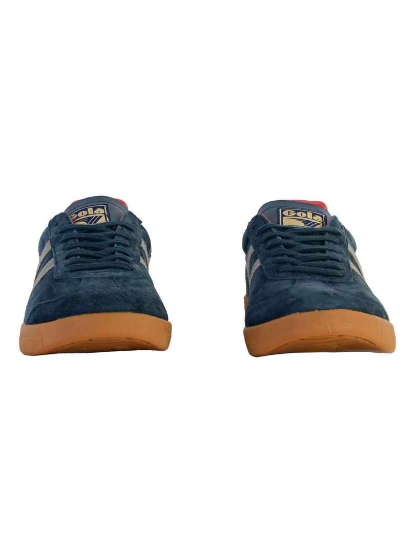 Basket Cuir Gola Hurricane Suede   Bleu