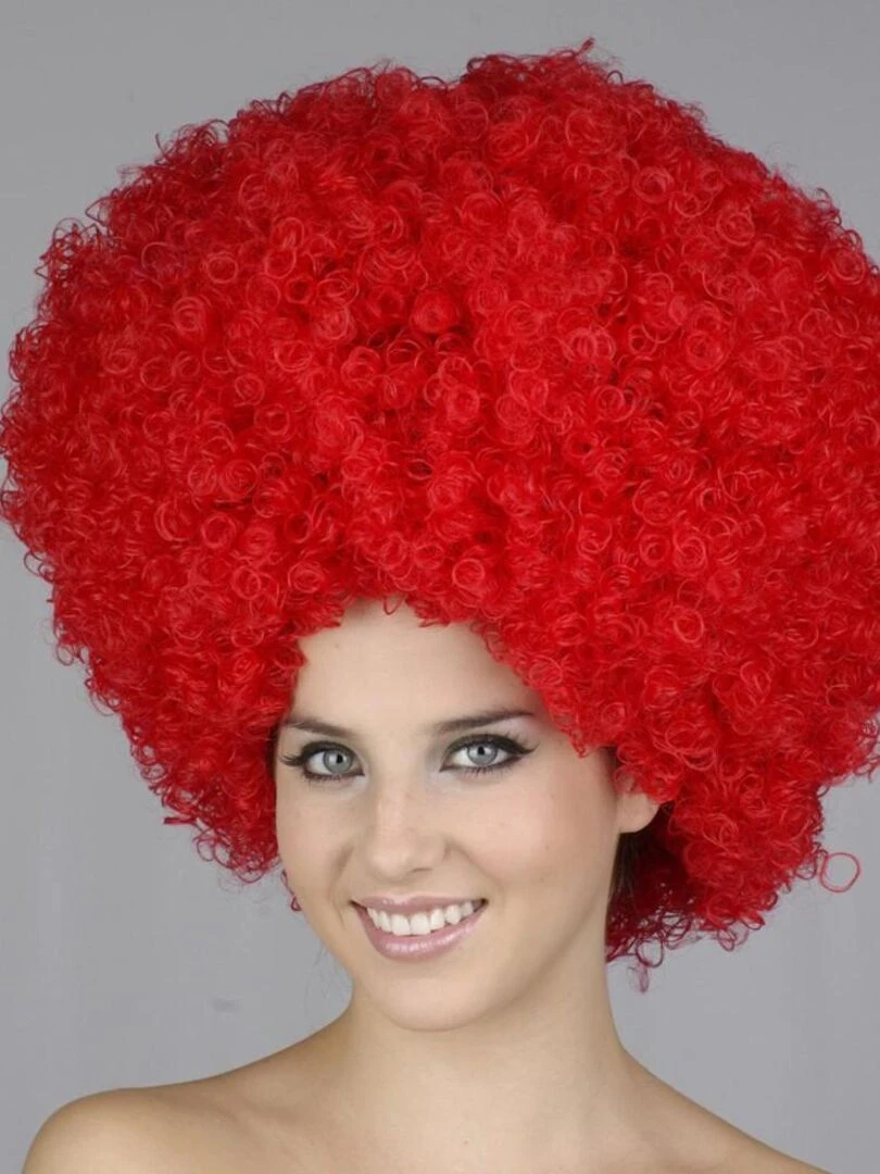 Perruque volumineuse Disco Rouge