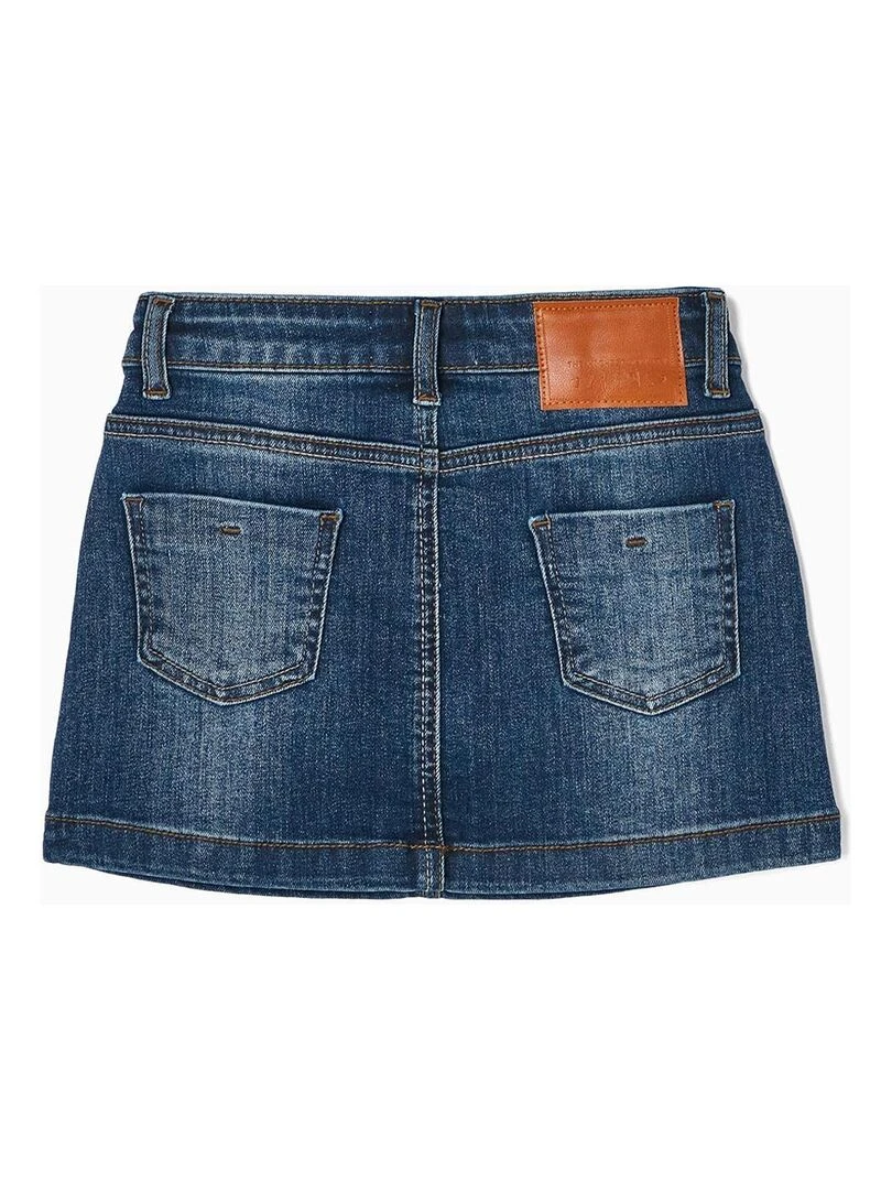 Jupe en Denim de Coton Fille READY PLAYER Bleu