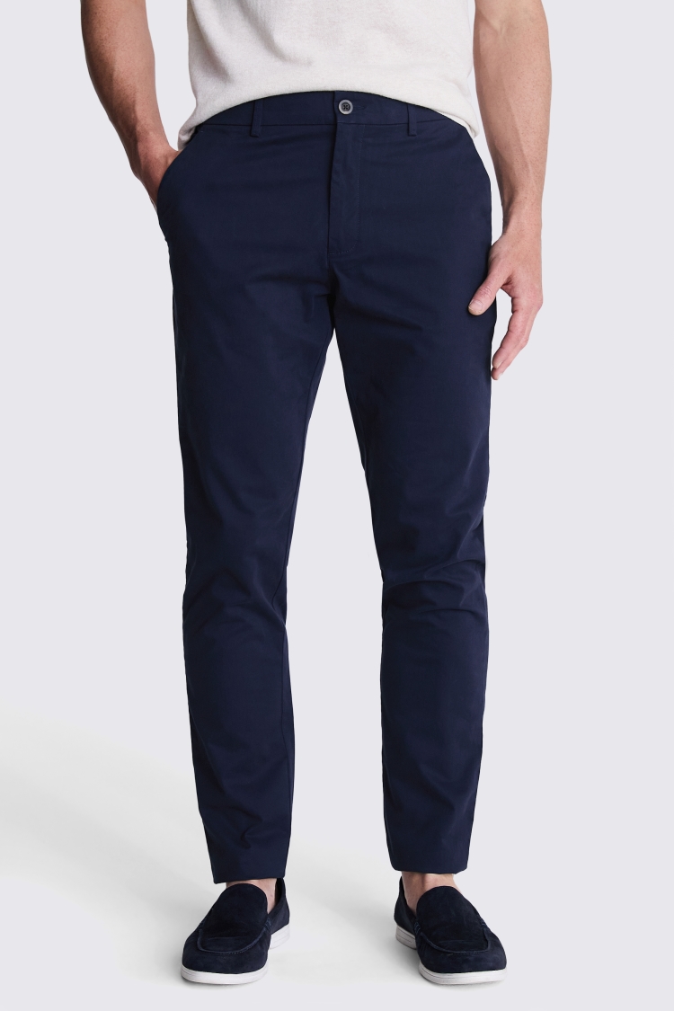Tailored Fit Stone Stretch Chinos   Buy Online at Moss