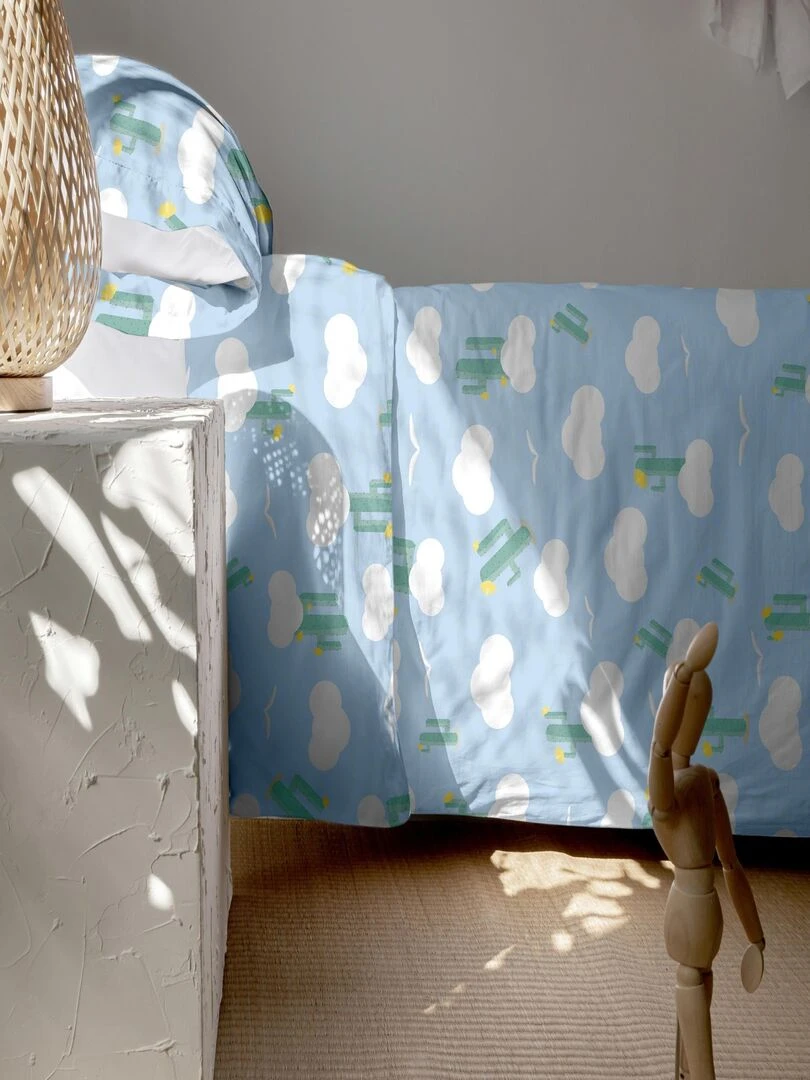Parure housse de couette 2 pièces Summer time (D) "Happyfriday"   Blanc