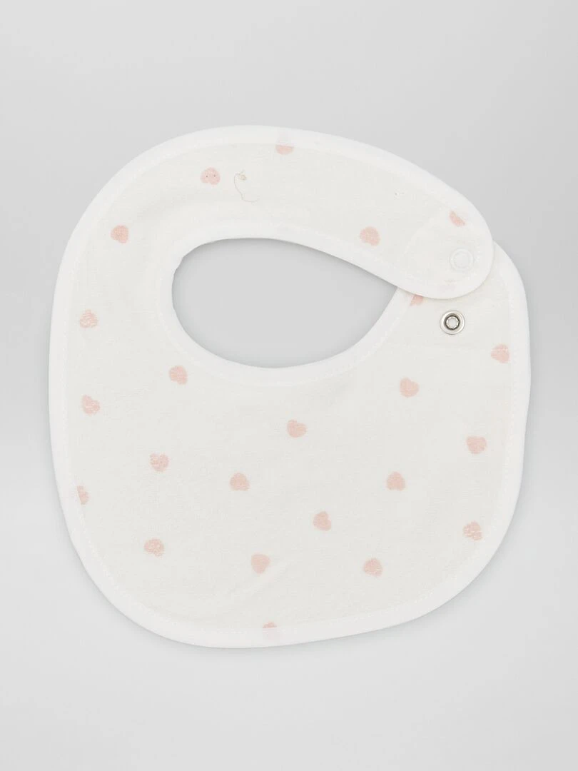Lot de 5 bavoirs en éponge   Rose