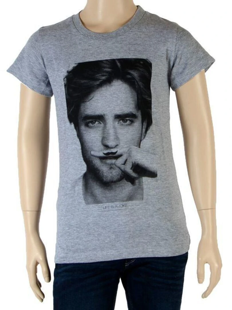 Tee Shirt Little Eleven Paris Fille Little Berty Robert Pattinson Gris