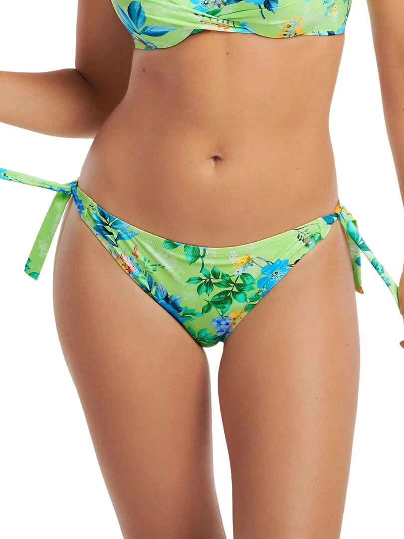 Bas maillot slip de bain à nouettes Manila Vert