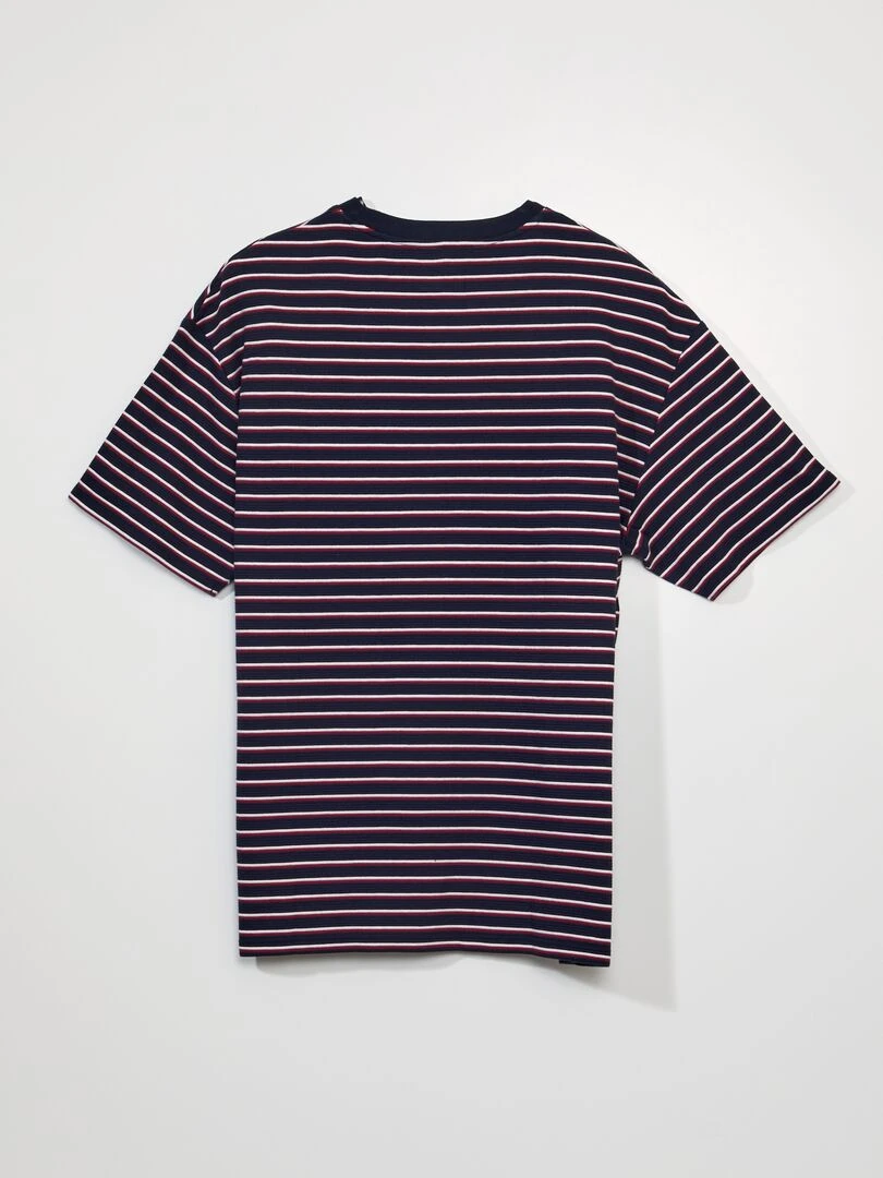 T shirt côtelé Rouge