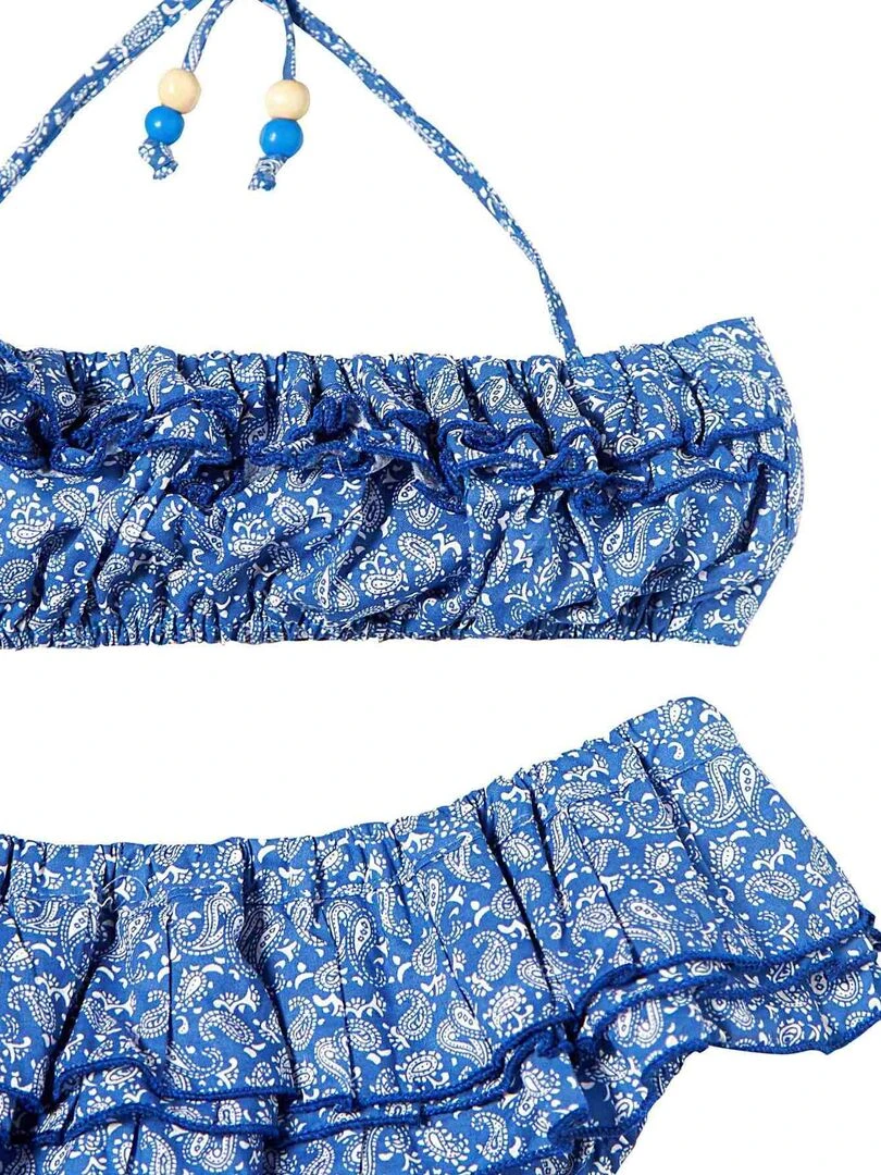 Maillot de Bain 2 Pièces Fille  Cachemire  Marine  SWAN   'LA FAUTE A VOLTAIRE'   Bleu Bleu marine Blanc