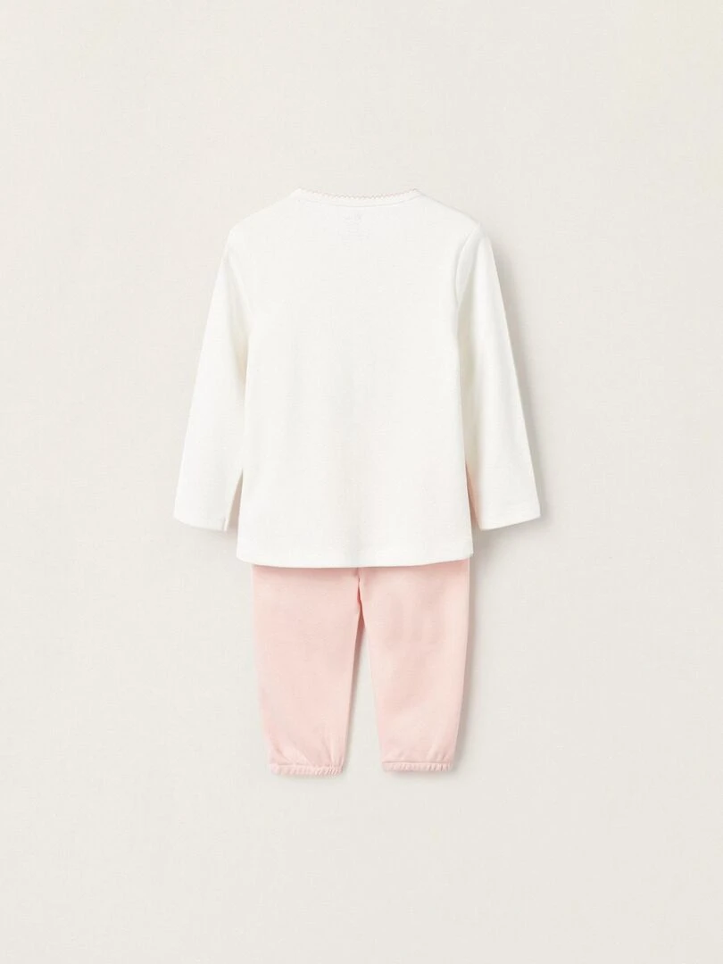 Pyjama en coton pour bébé fille 'Chère Maman' manches longues LITTLE LOVE NOTES Blanc