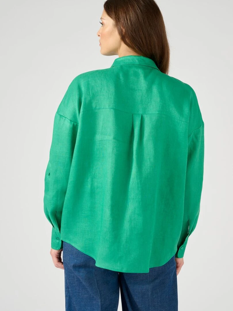 Chemise pur lin   Damart   Vert d'eau