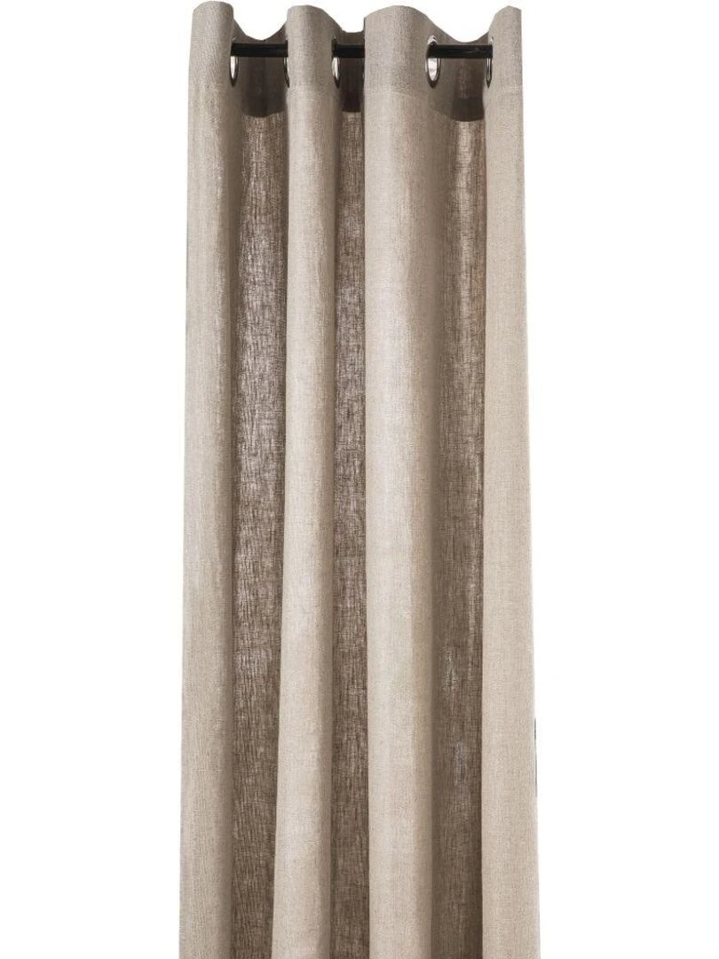 Rideau en lin avec œillets 'Deko&co' Beige