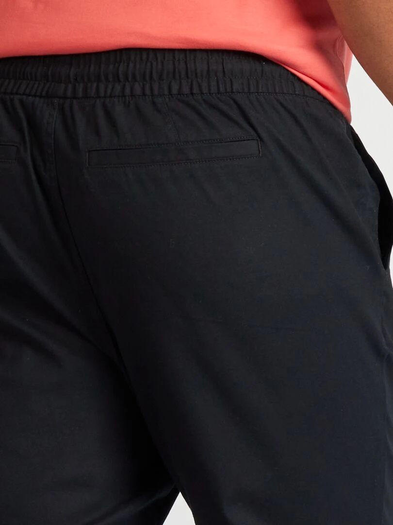Pantalon chino à taille élastiquée   noir