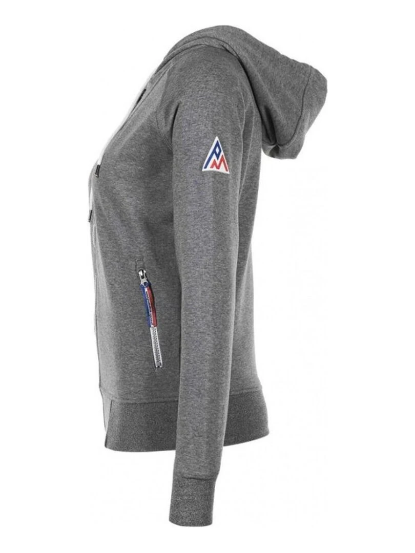 Sweat zippé à capuche femme ANDORE   Gris